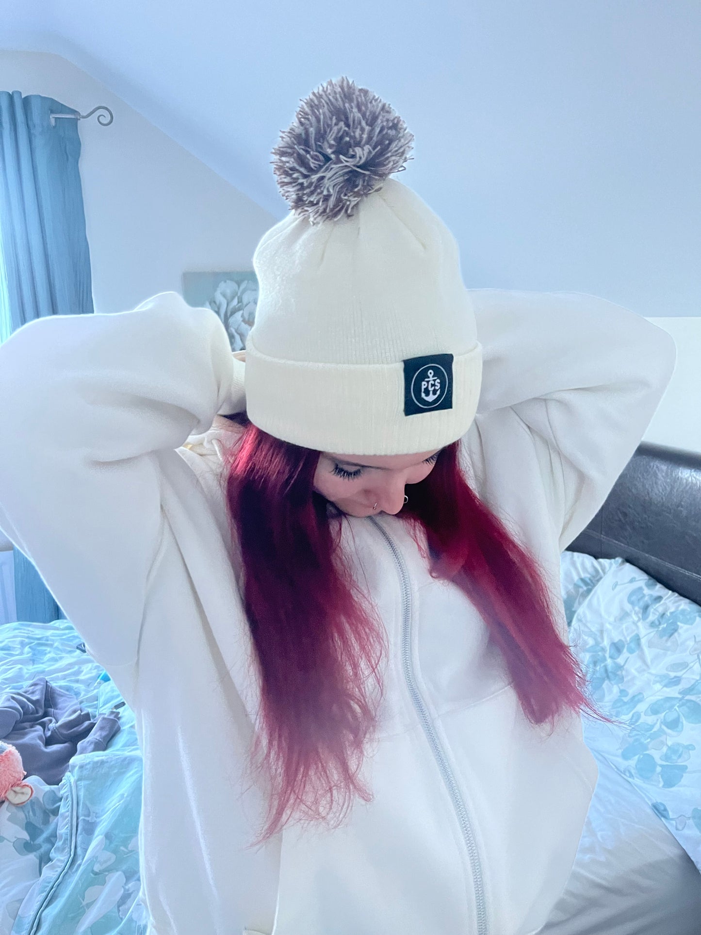 PCS BOBBLE HAT - MOCHA LAST FEW REMAINING