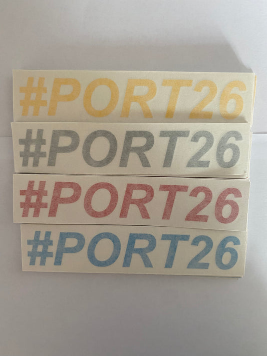 #PORT26 SMALL DECAL - TEXT